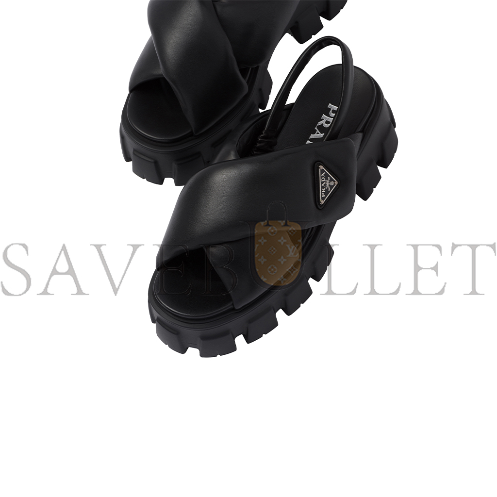Pra*a monolith padded leather sandals 923864